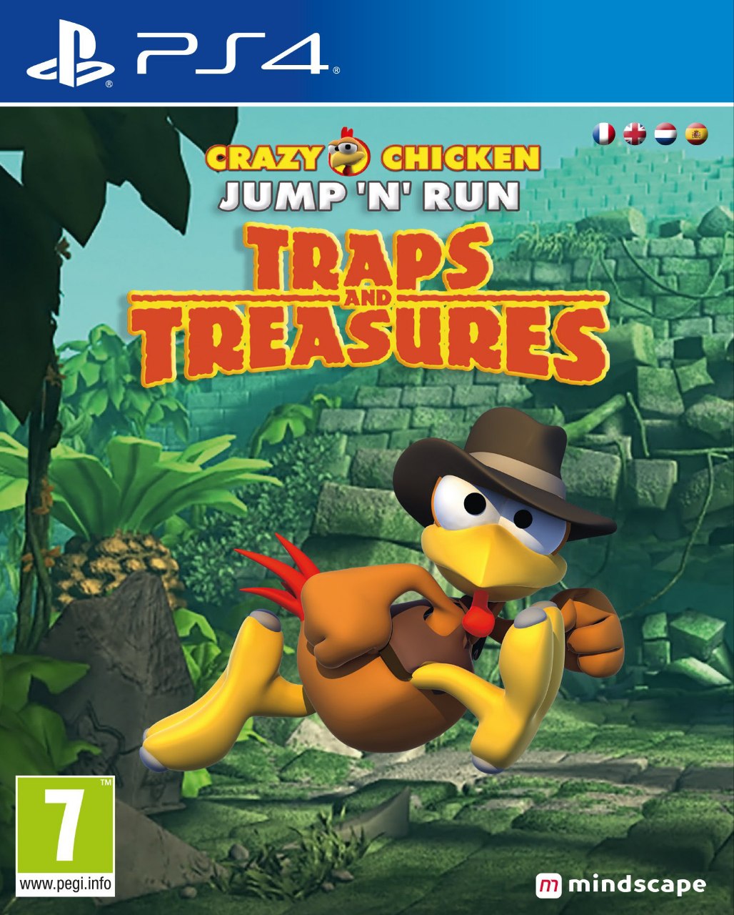 Crazy Chicken Jump n Run Traps and Treasures ps4.
